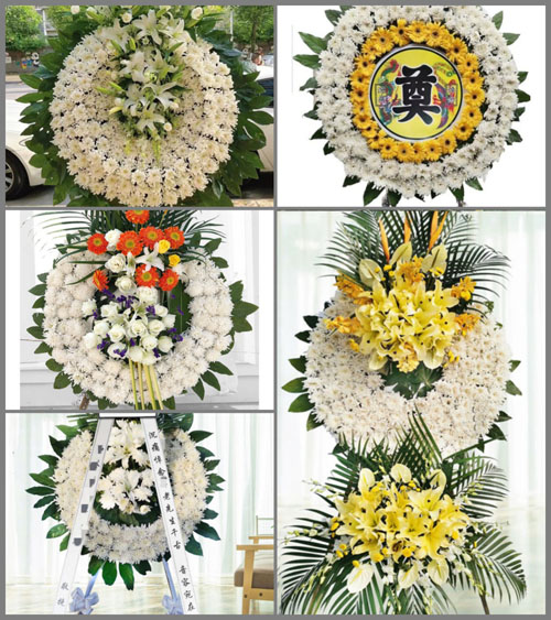 河南郑州巩义市涉村镇后村村花圈速递